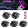 GLOFE 5X Black Smoke Lens Cab Roof Marker Running Lamp with Pink Purple LED