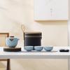 Portable Ceramic Travel Tea Set (1 Pot, 3 Cups)