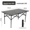 Outdoor Foldable Aluminum Table and Chair Set - Portable Picnic and Camping Roll-Up Table