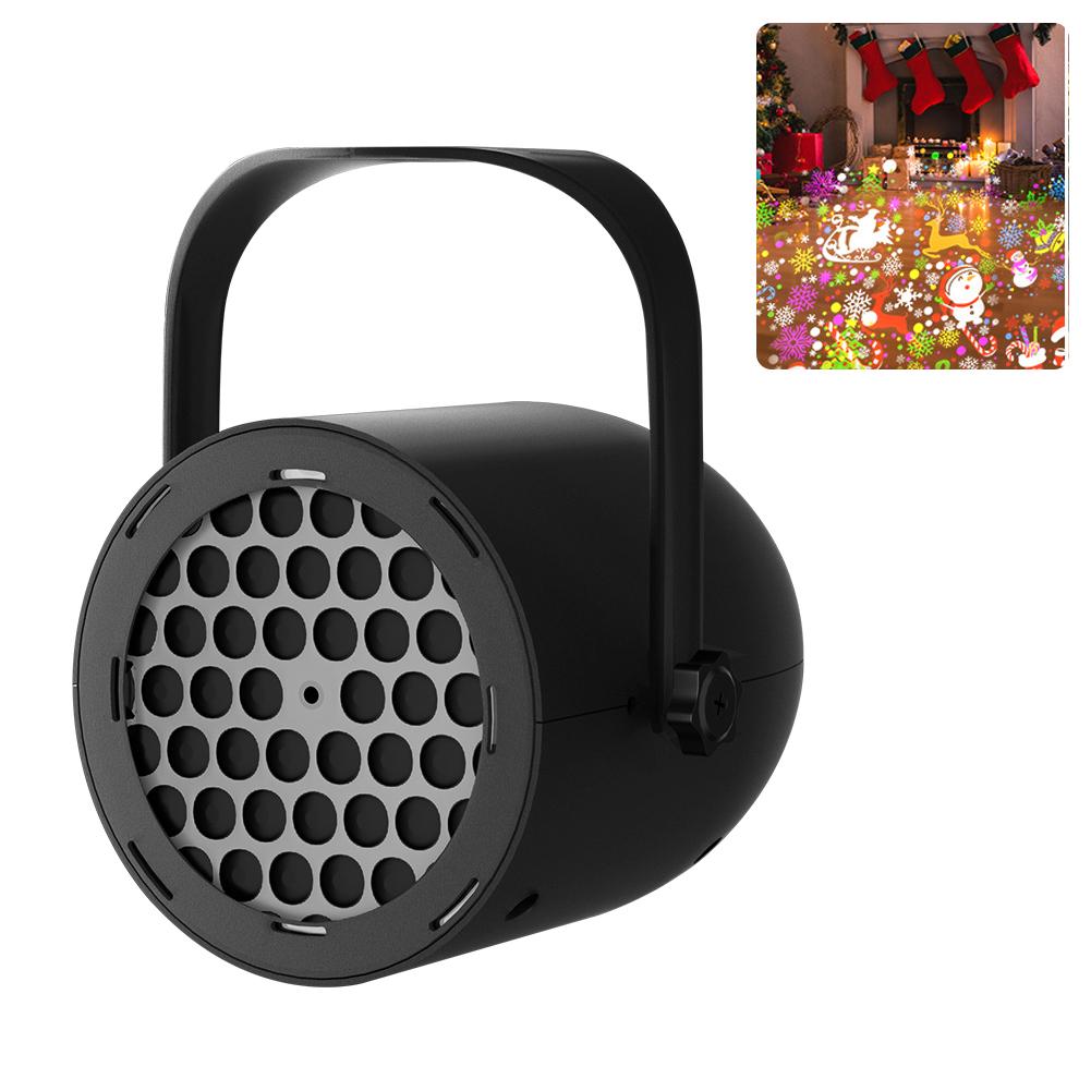 Schneeflocken Weihnachts Projektor, USB-betriebene rotierende Weihnachts Muster LED Bühnenlichter, Außen Nachtbeleuchtung Festival Deko