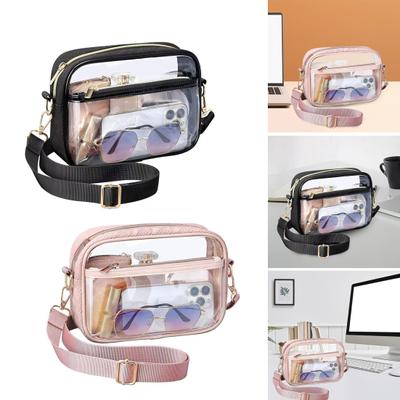 PVC+ Polyester, Removable and Adjustable Shoulder Strap Transparent Design Allows Items To Be Seen At a Glance Easy Access With Quiver Design, You Can