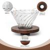 GONIN SAMA Coffee Dripper Stainless Steel Filter Paper Filter Coffee Mill with Transparent Black Drip Filter Cup