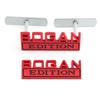 1Pc 3D Metal Bogan Edition Logo Car Front Grille Badge Side Fender Rear Trunk Emblem Sticker Decal