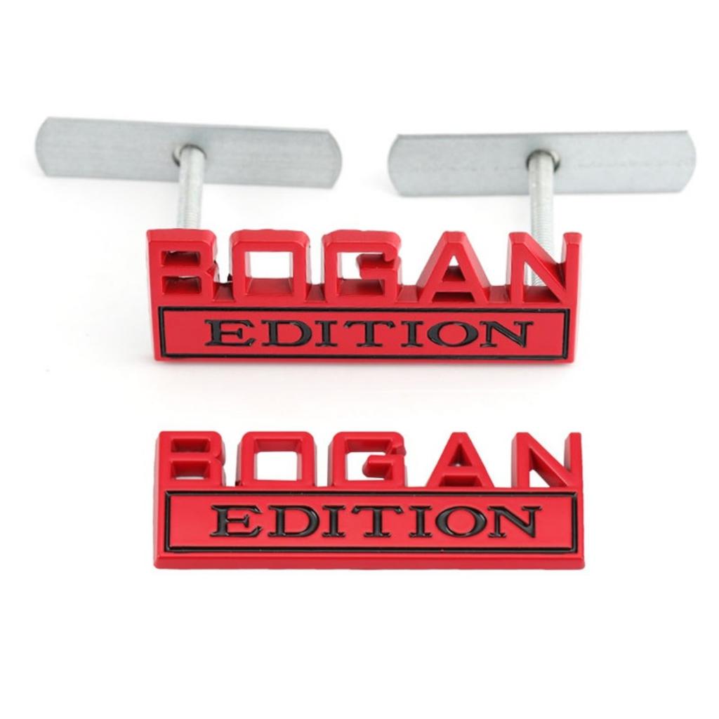 1Pc 3D Metal Bogan Edition Logo Car Front Grille Badge Side Fender Rear Trunk Emblem Sticker Decal