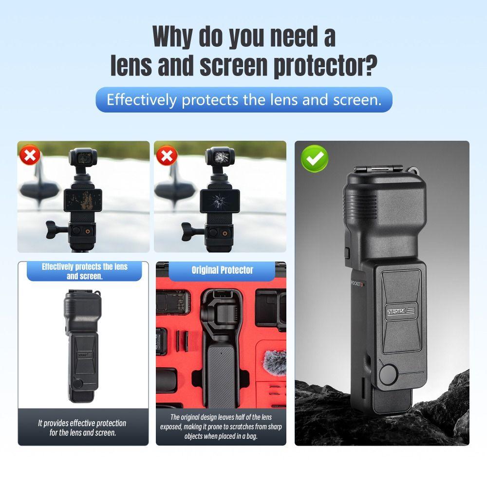 Anti-Fall Camera Protective Cover Flip Dust Case for DJI Osmo Pocket 3 Handheld Camera Accessories