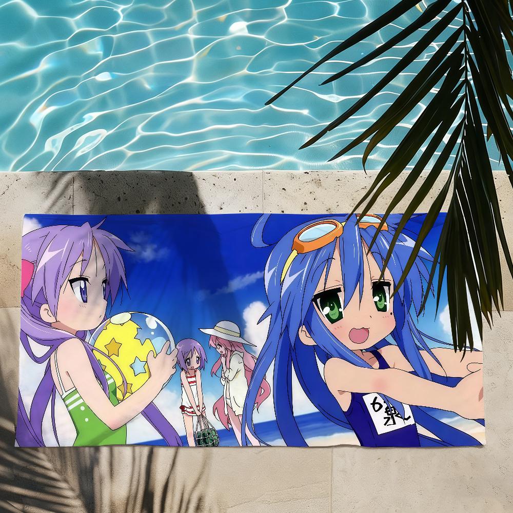Lucky Star Anime kawaii cartoon Towel Quick Drying Beach Towels Are Suitable For Swimming Pools Camping Yoga And The Gym