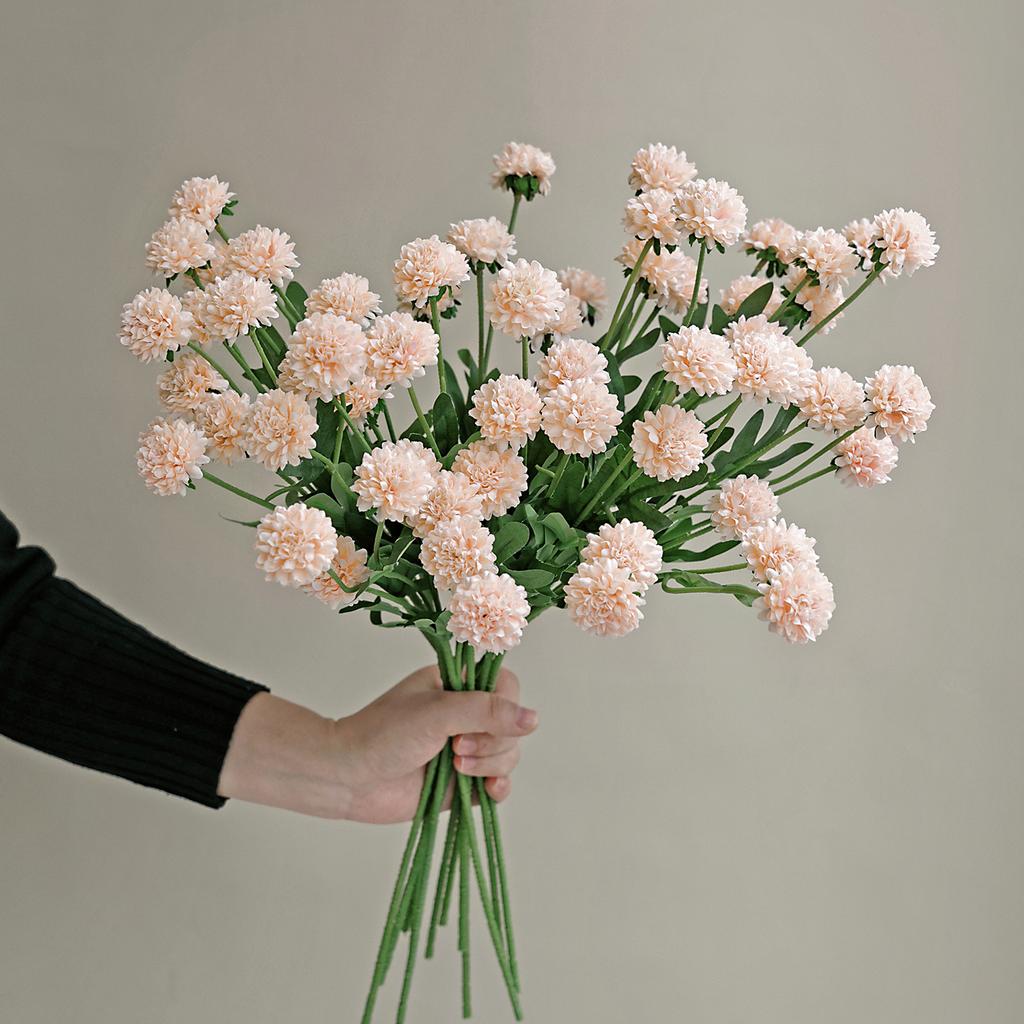 Artificial Flowers Silk Ball Chrysanthemum High-qualityHome Room Wedding Bridal Bouquet Decora Festival Yard DIY Gift Prop Cheap