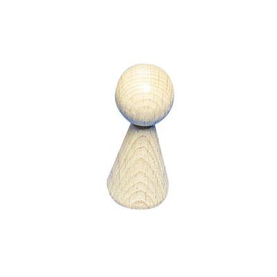 Raw Wood Cone Figurine, Height 50 Mm, 20 Mm