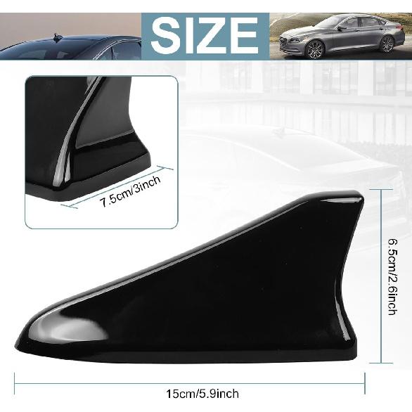 For 2014-2019 2018 Hyundai Sonata Ebony Black Code EB Shark Fin Antenna Cover BL