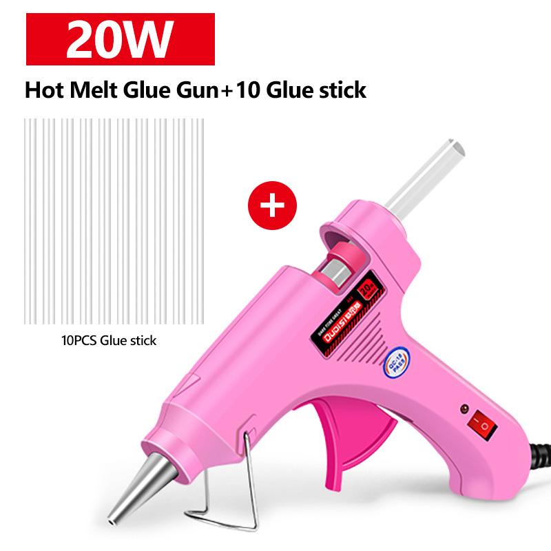 20W/60W/100W Heißklebepistole und 7mm Klebestift Mini-Pistole Thermoelektrisches Temperatur-Reparaturwerkzeug DIY Kostenloser Heißklebestift