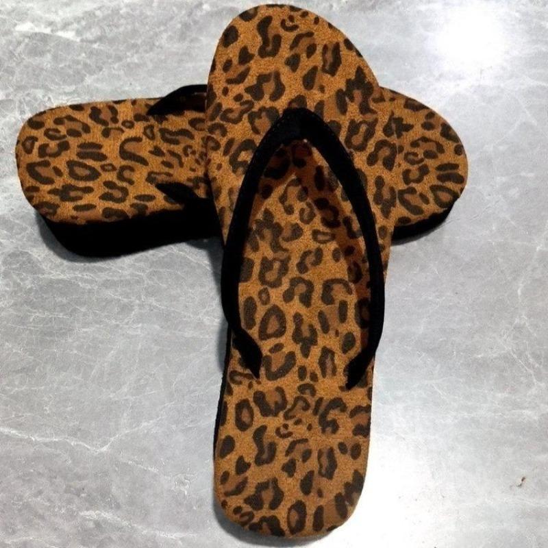 

Модные летние резиновые сандалии Шлепанцы для женщин Женские шлепанцы с леопардовым принтом для женщин Домашние уличные шлепанцы для пляжа 35 цветной печати леопарда