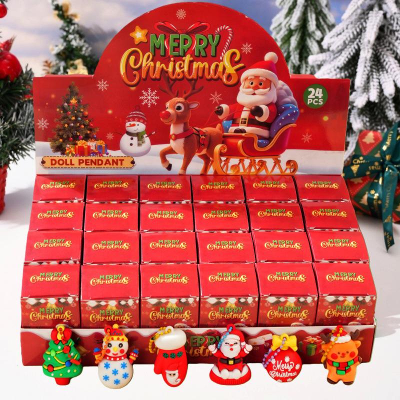 24Pcs Christmas Themed Party Key Ring Gift Pack Surprise Box Suitable As Christmas Gift Party Gift Best For Christmas