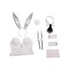 Nikke Goddess Of Victory Blanc Bunny Girl Costume Noir Bunny Suit Women Sexy Cosplay Suit White And Black Jumpsuits