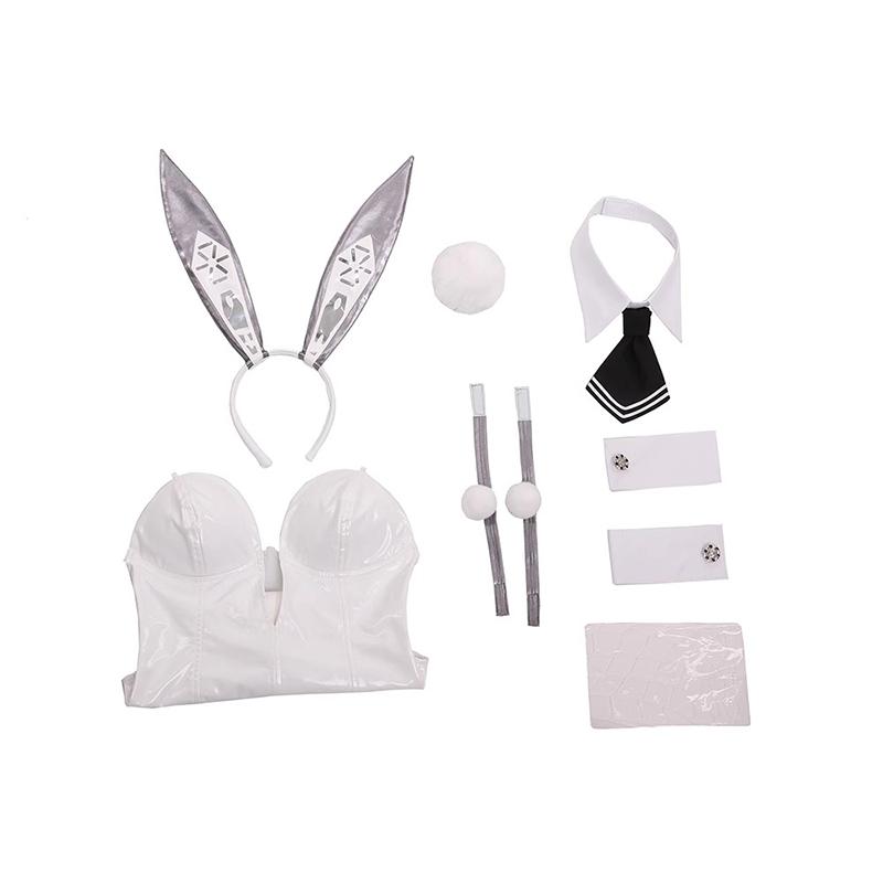 Nikke Goddess Of Victory Blanc Bunny Girl Costume Noir Bunny Suit Women Sexy Cosplay Suit White And Black Jumpsuits