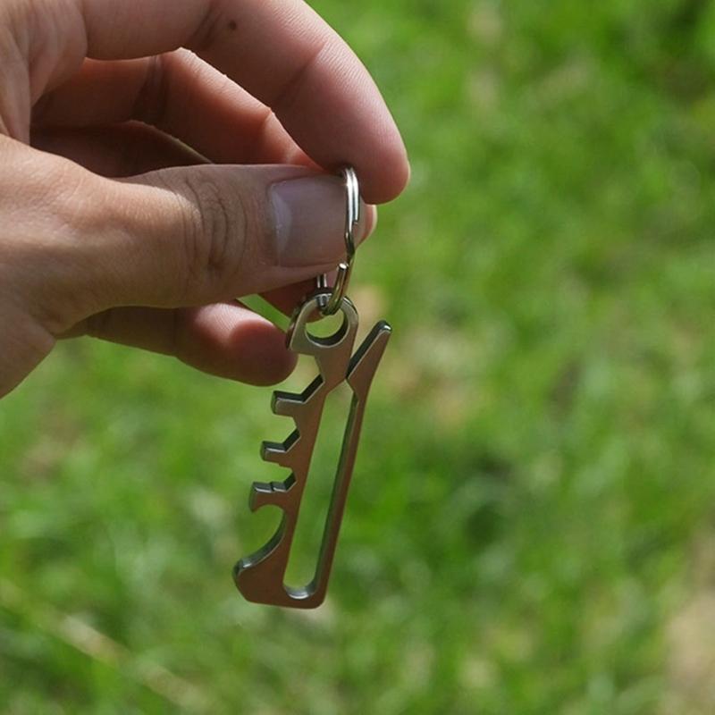 Ergonomic Outdoor Edcs Carabiner Tool Kit Wrench 200kg Bearing Alloy Construction For Backpackers And Survivalists