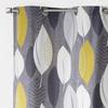 Rideau à œillets – 140 x 240 cm – Coton imprimé Leafy Jaune