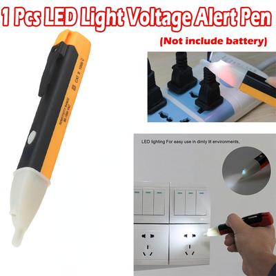Tester di tensione elettrica CA con luce a LED Penna di avviso volt Matita per test del rilevatore di elettricità  (Non includere la batteria)