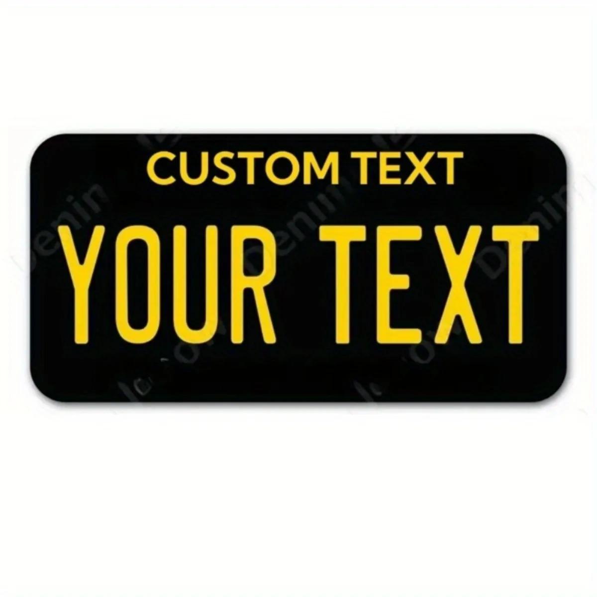 

Custom Metal License Plate Sign Personalized Text Name Logo Art червоний