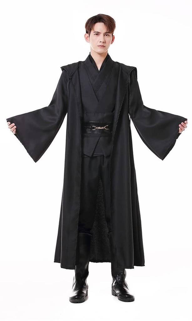 Costum Cosplay S&C Live Halloween Costum Star Wars Costum Cavaler Jedi Poncho + Top + Pantaloni + Curea Set de Lux Anakin Luke Skywalker Halloween Cosplay pentru Bărbați