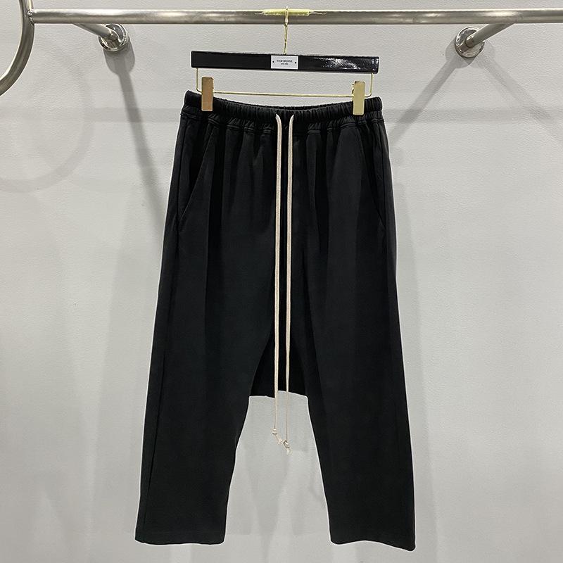 

SUBHUMAN Мужская темная серия: Укороченные трикотажные брюки-шаровары цвета слоновой кости - Летняя повседневная мода Medium чёрный