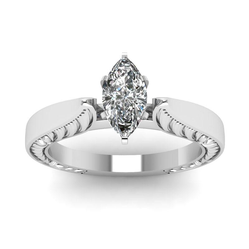 Explosive Stainless Steel Hand Ring Silver Plated Retro Grain Horse Eye Zircon Ring Female 10