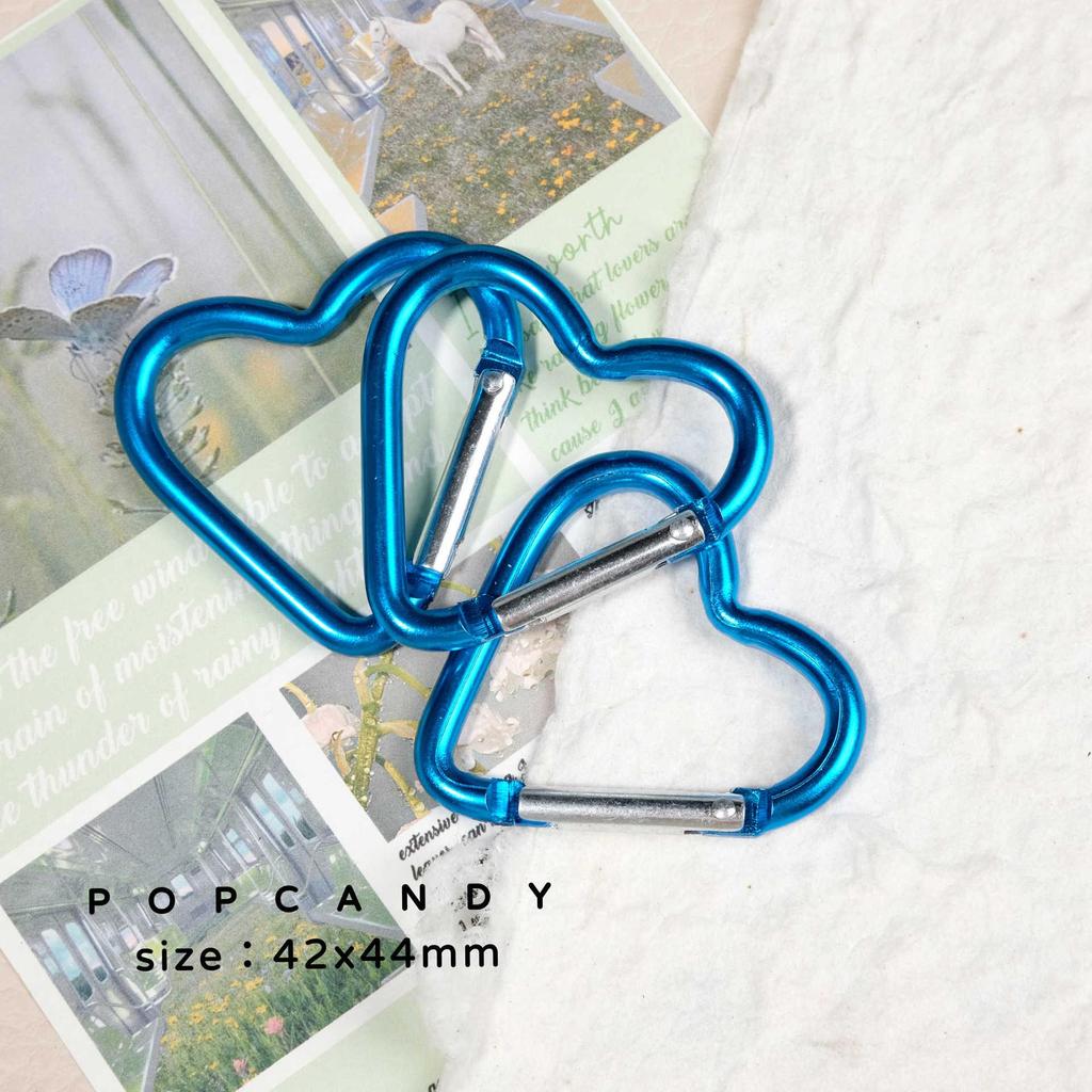 Heart-Shaped Colorful Backpack Keychain with Aluminum Alloy Snap Hook - Outdoor Carabiner Jewelry Pendant
