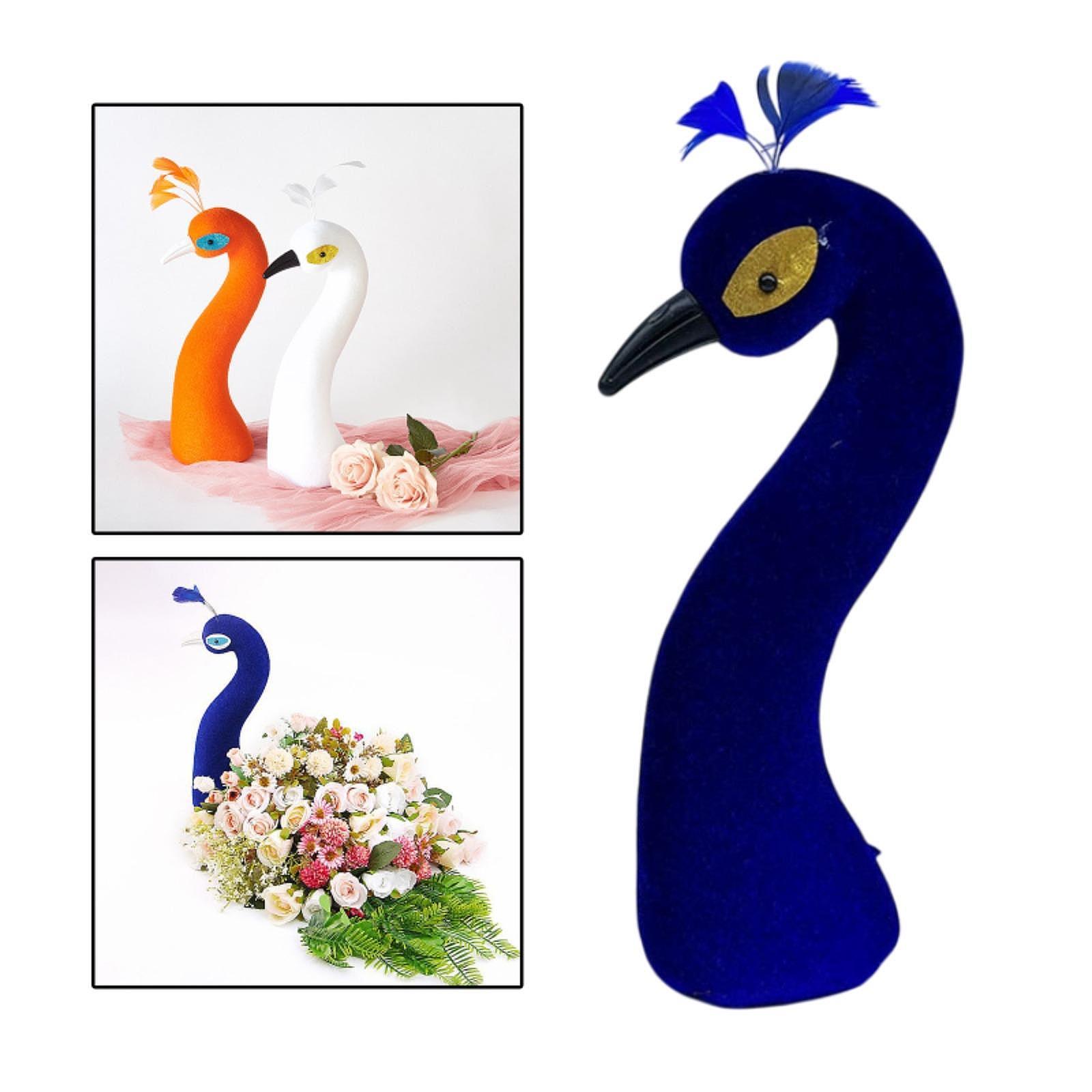 

Peacock Mannequin Head Floral Arrangement Decor Desktop Home Decoration Flower Basket Ornament for New Year Party Anniversary синій