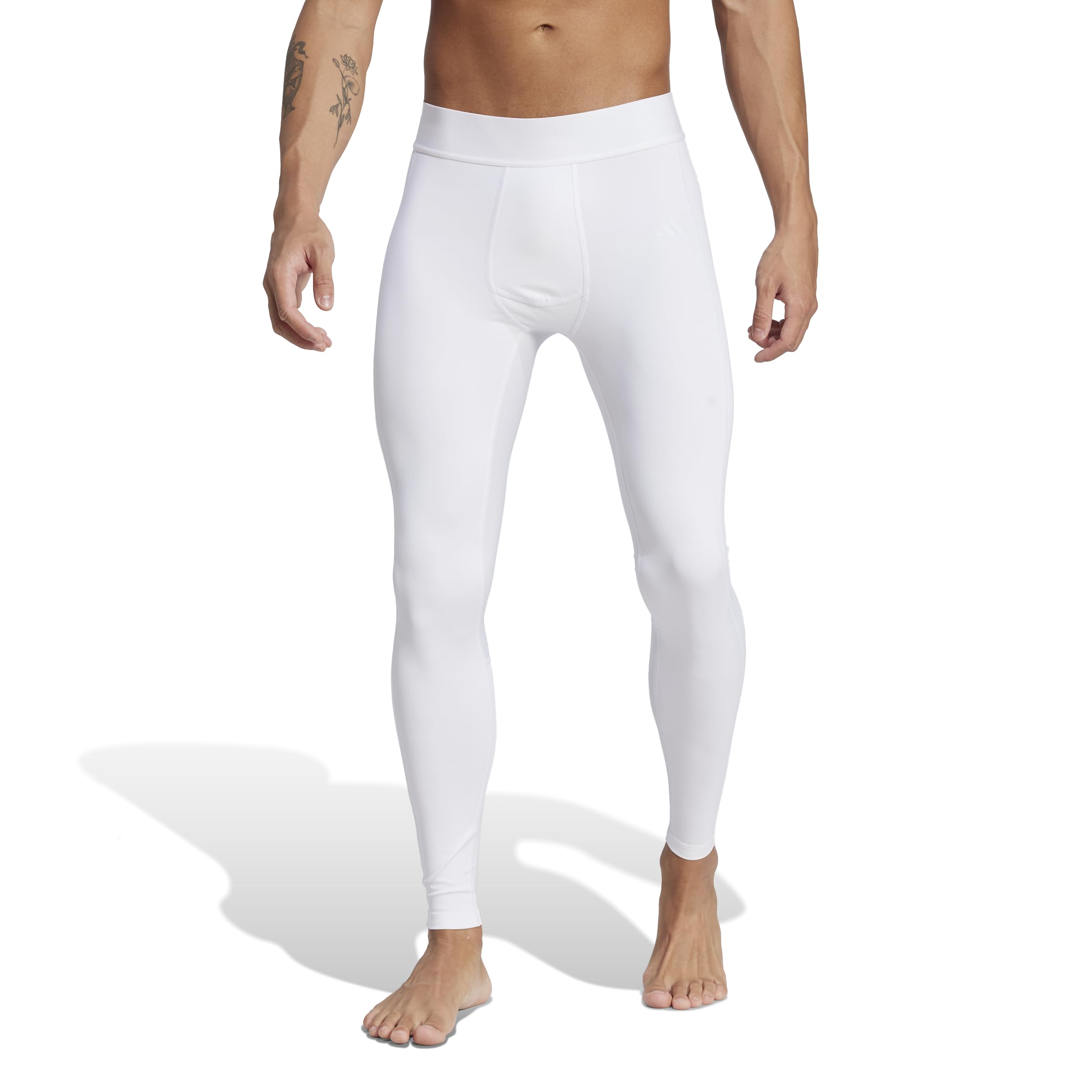 

Adidas Soccer Sports Tights Techfit Long Leggings KQA55 White Men s (JN7353) J/XL