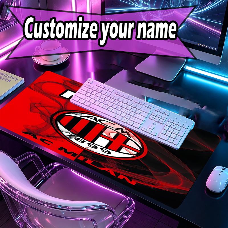 Custom Name Personalized football team Pattern Mousepad, Laptop PC Desk Mat, Decorative Desk Mat for Home Keyboard Pad Gift