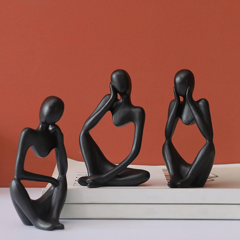 Thinker Statue Abstract Figure Sculpture Small Ornaments Resin Statue Home Crafts Home Decoration Modern Figurines Interior