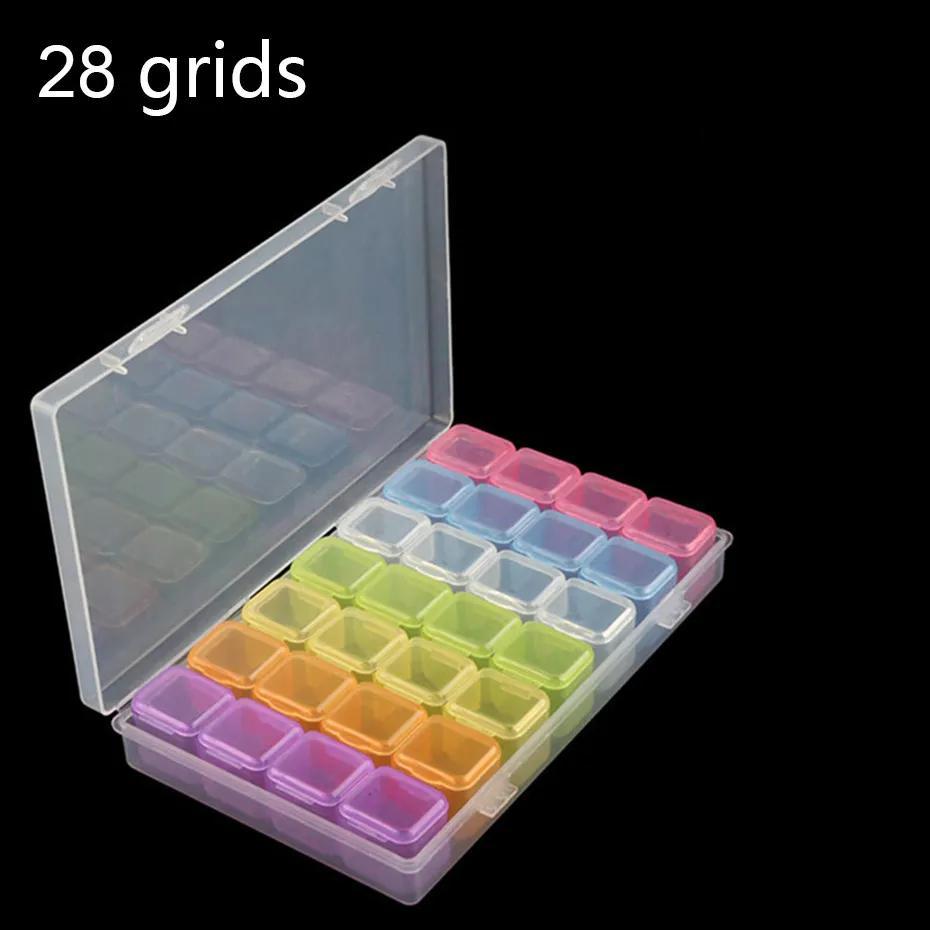 

28/56 ячеек DIY Коробка для хранения инструментов для алмазной живописи Органайзер для аксессуаров для алмазной вышивки Контейнеры для хранения живописи