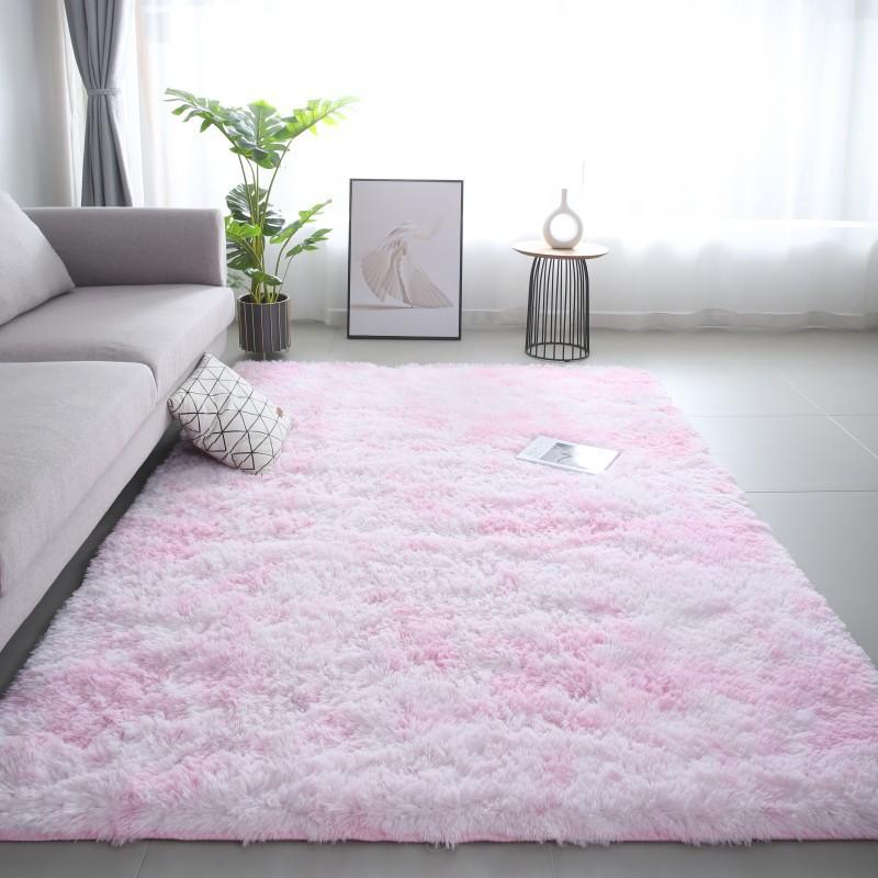 Wool Rugs Children's Room Living Room Bedroom Tie-Dye Non-Slip Washable Machine Washable Carpet Mats