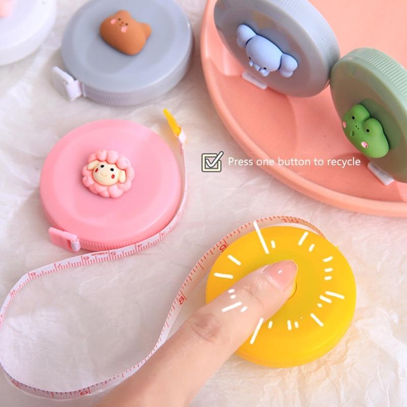 Children Retractable Cartoon Tape Measure 60-Inch 1.5Meter Mini Soft Cute Tape Measure for Tailor Sewing Craft Cloth