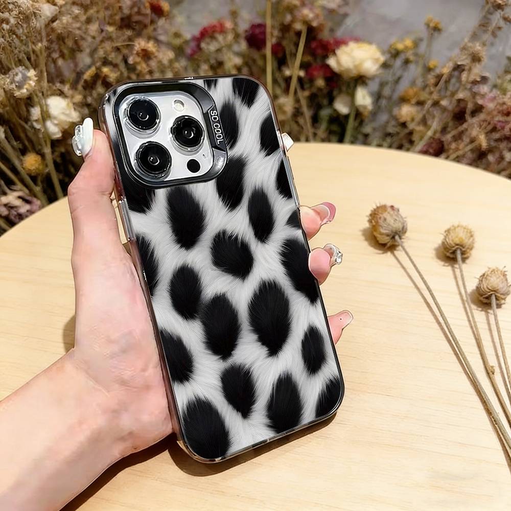 

Leopard Print Phone Case For iPhone 17,16,15,14,13,12,11 Plus,Pro Max,XS,Colorful Silver Phone case Funda Cover iPhone16Plus