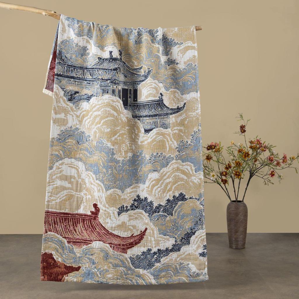 New Soft Ethnic Style Sun God Cotton Bath Towel - Skin-friendly & Absorbent