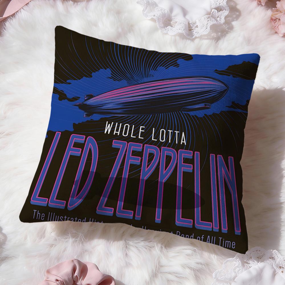 Band L-Led Z-Zeppelin Cushion Cover Premium Comfort Reversible Pillow Cove -Two In One Design For Any Room & Car Interior