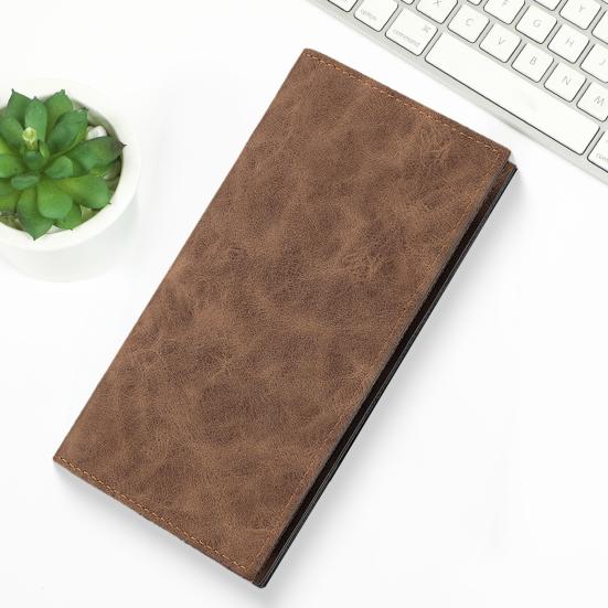 Erkek Bifold Cüzdan Çoklu Kart Yuvalı Uzun Cüzdan Kredi Kartı Tutucu Günlük veya İş Kullanımı için Kimlik Pencereli El Çantası