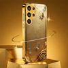 Goldener Schmetterling Hartschalen-Handyhülle Männer und Frauen Glas-Handyhülle für Samsung Galaxy S26 S25 S24 S23 S22 S21 FE Ultra Plus Stoßfest