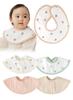 Keratta Ibul Bamboo Bibs, Large, for Boys and Girls, 360° Viewing, Set of 5 (a. Fruit Set)