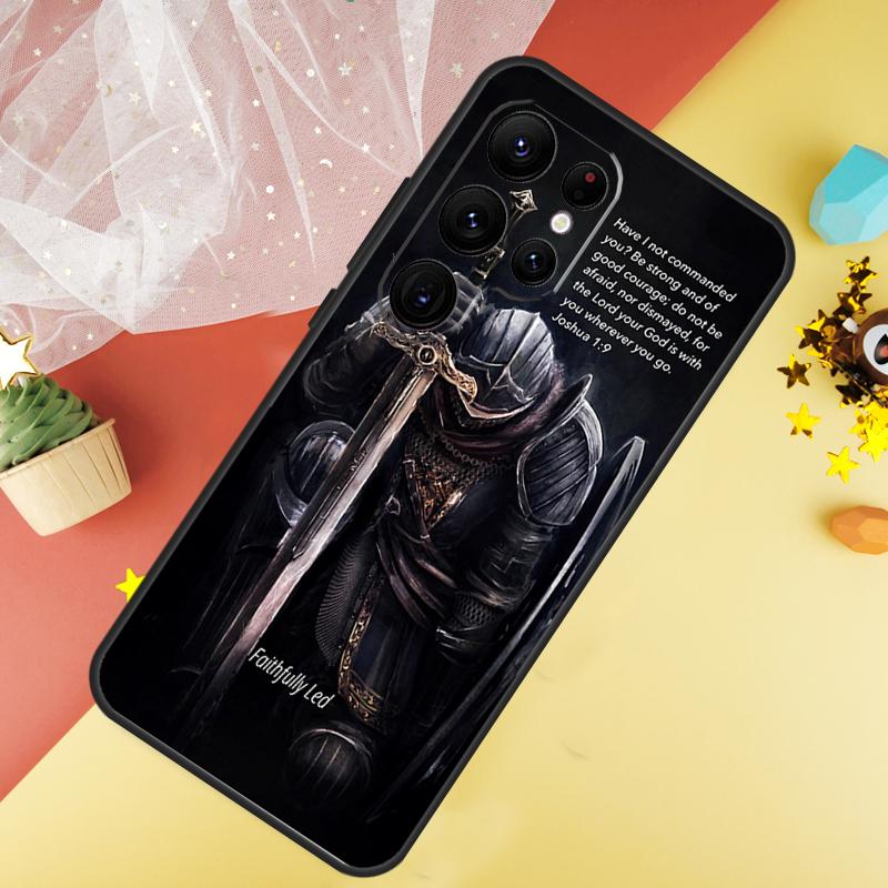 Christian Templar Knights Phone Case For Samsung Galaxy S25 S26 Ultra S21 S20 S22 S23 Ultra S10 Plus S24 FE Cover Coque