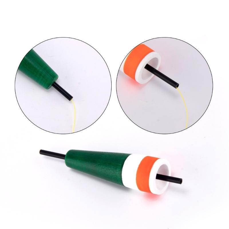 Fishing Bobbers for Nearshore Rock Angling and Coastal Casting, 5-Piece Molded Set with Tapered Shapes and Central Shafts