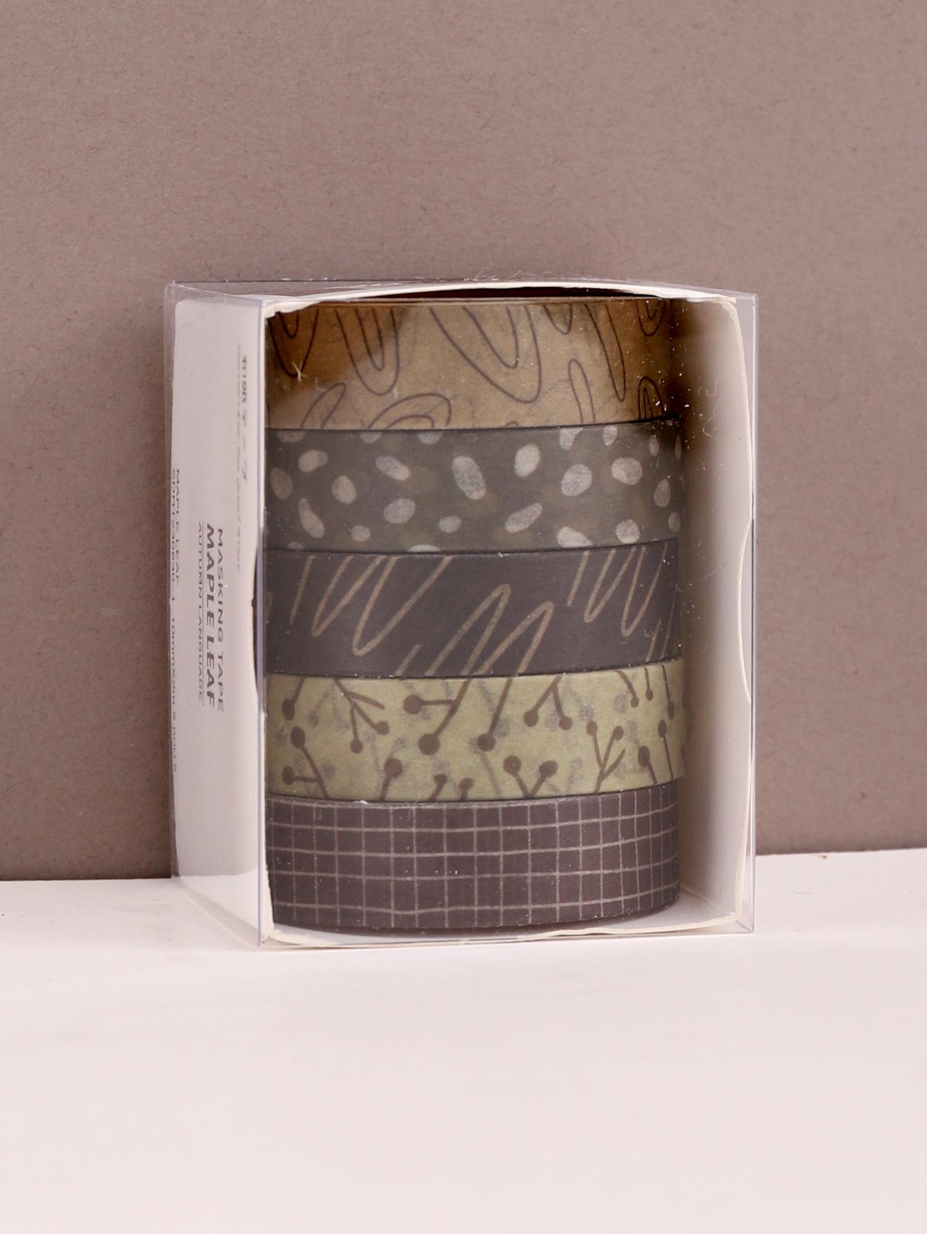 5rolls/box Vintage washi tape Scrapbooking Washi Tape Set School Supplies Adhesiva Decorativa Autumn Stationery Masking Tape
