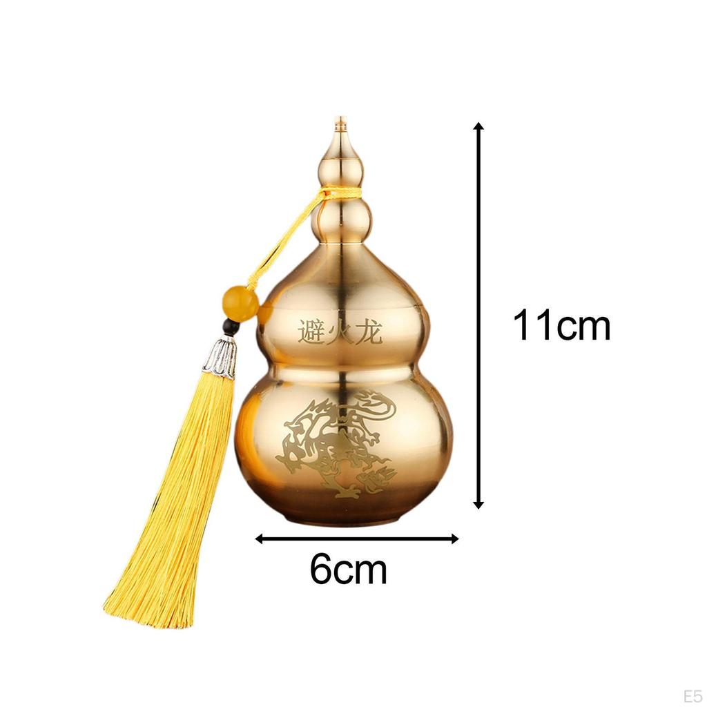 Antique Chinese Copper Gourd Decoration Open Lid Handicrafts Collectible Ornament Crafts for Home