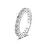 S925 Sterling Silver Moissanite Full Diamond Ring for Women - High-End Luxury Stacking Ring