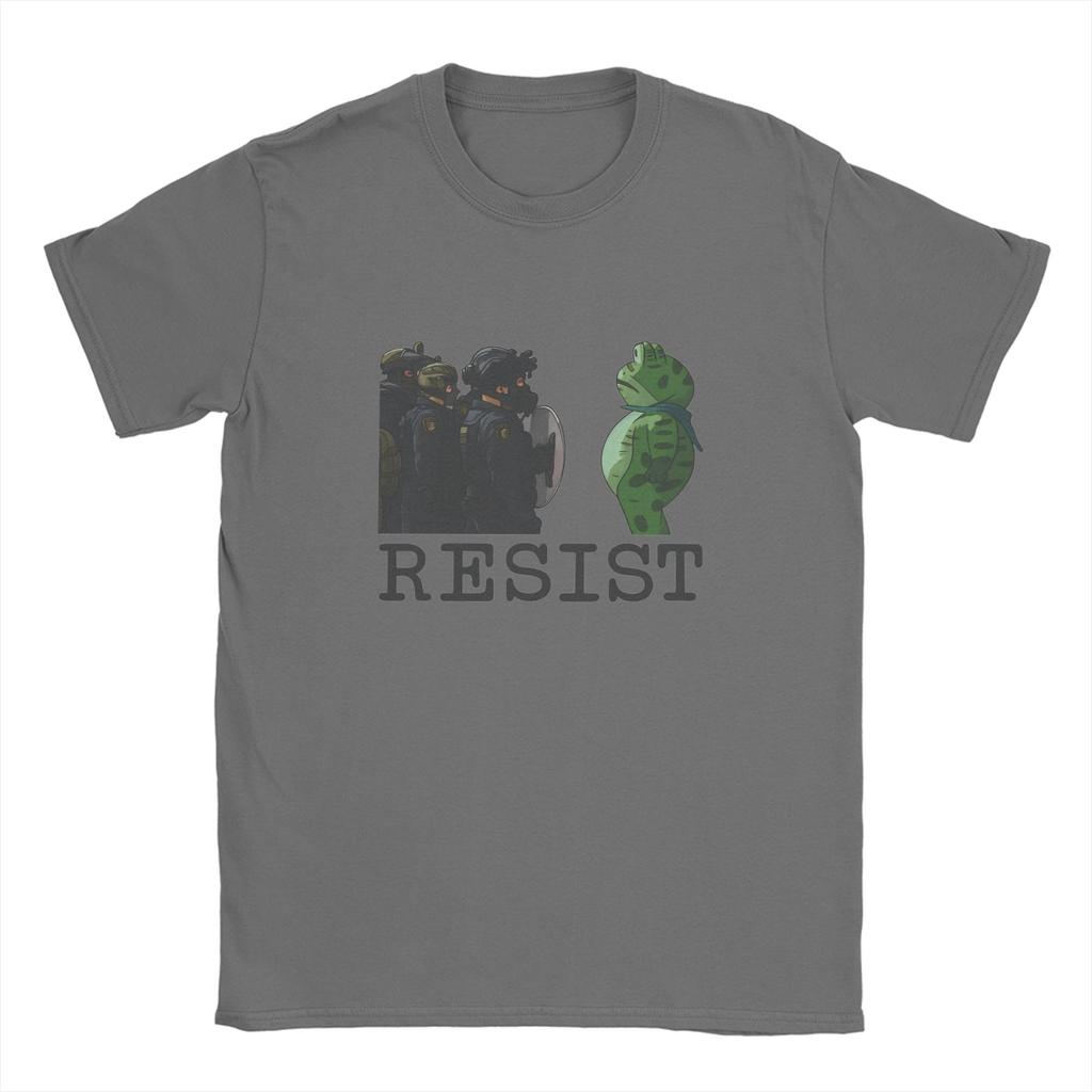 Portland Frog Resist T Shirt Men Pure Cotton Fun T-Shirt Round Collar  Tees Short Sleeve Clothing 6XL