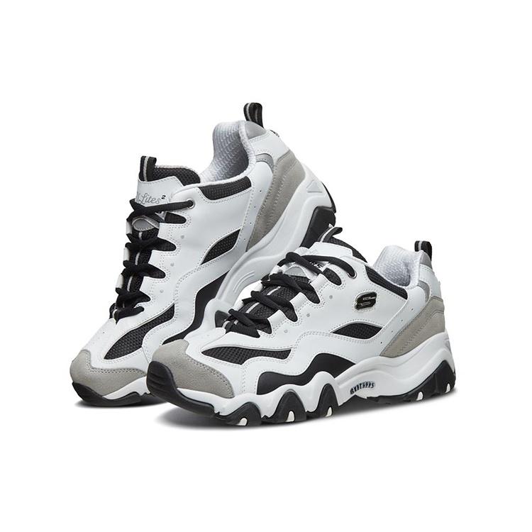 Skechers Dlites 2.0 'White Black Gray' Men's 666106-WLGY