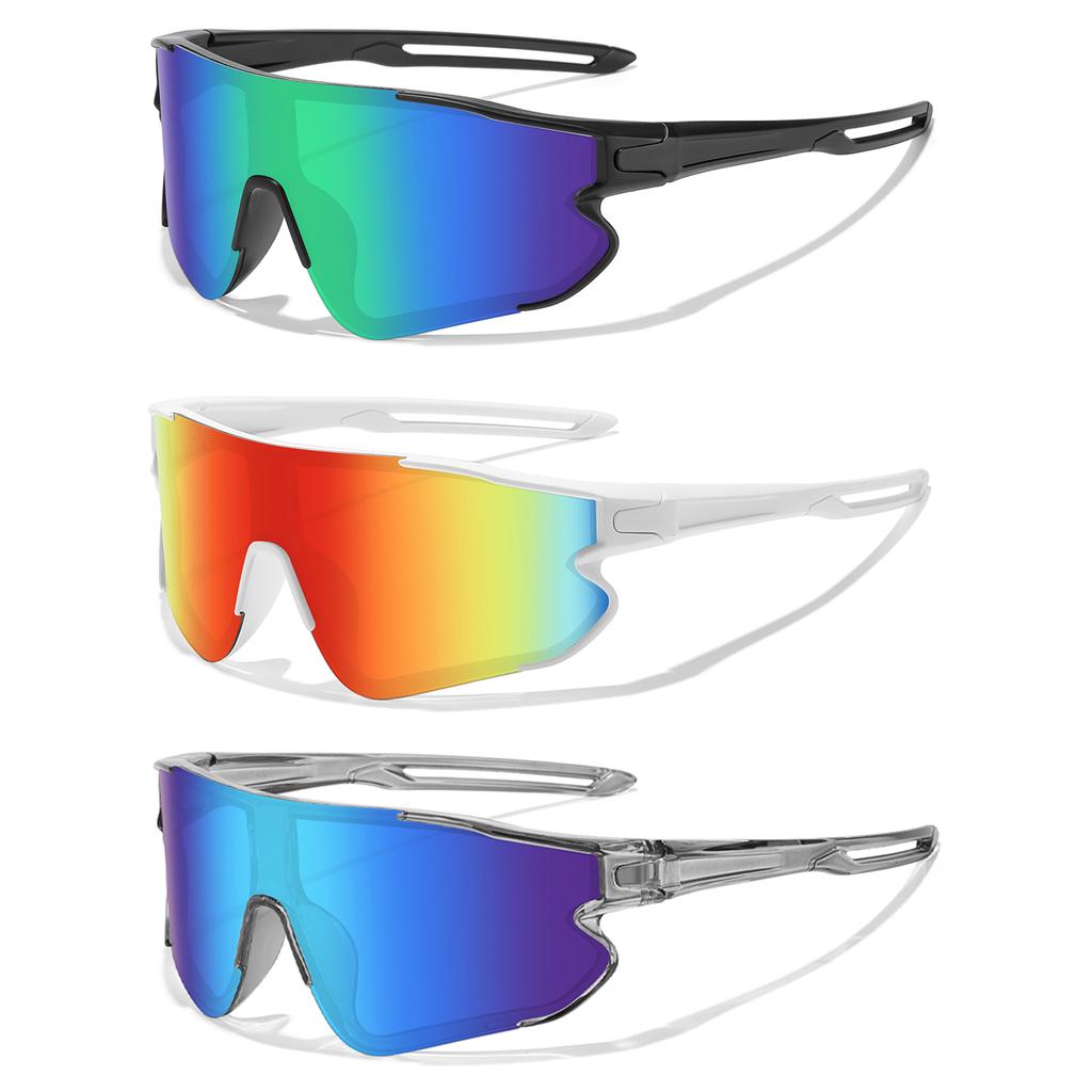 3 Pairs Brand Fishing Sunglasses Men Women Outdoor Sports MTB Bike Cycling Running Hiking Big Lens Goggles with UV Protection