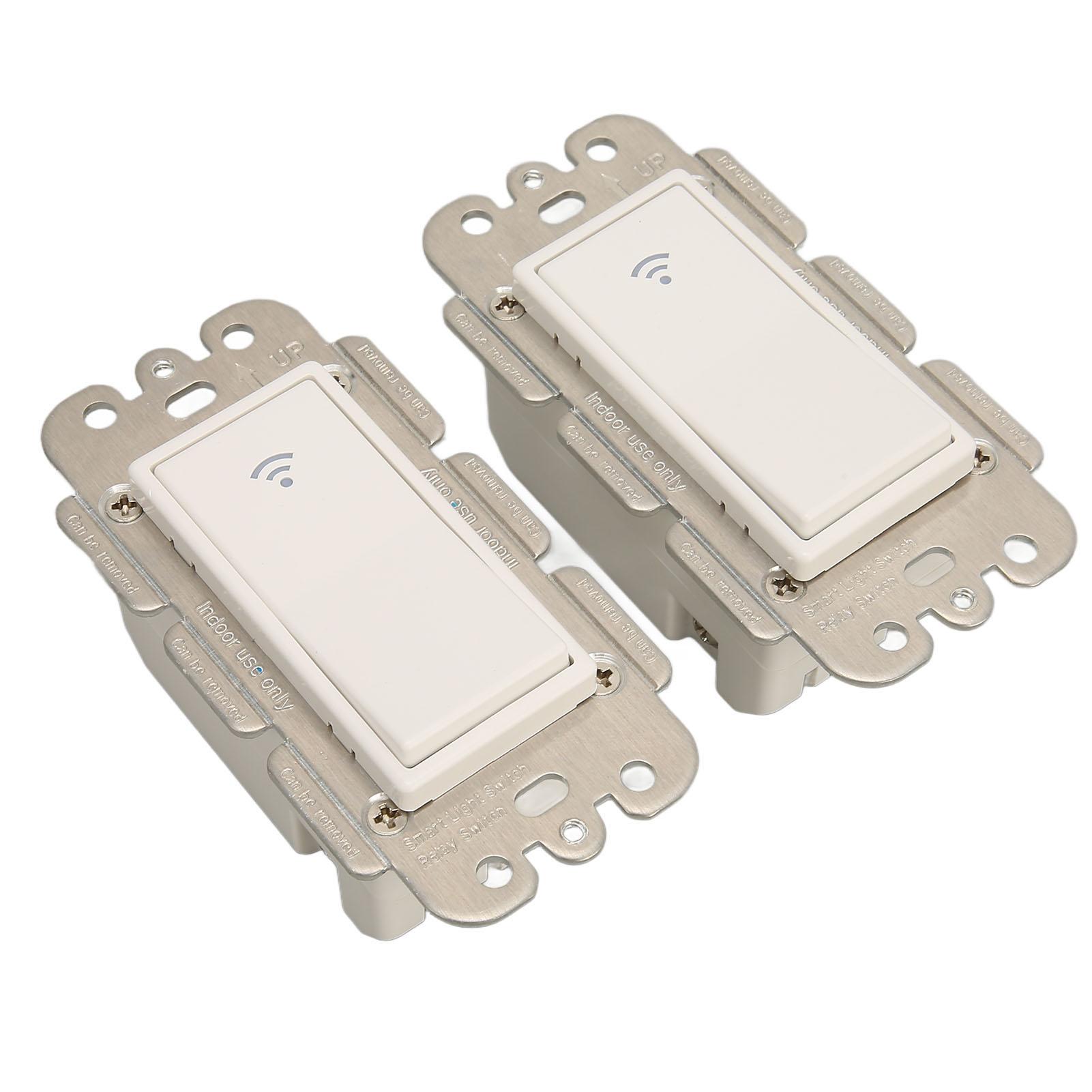 

2-бандовый интеллектуальный выключатель света, беспроводной настенный Wi-Fi, комплект переключателей с дистанционным голосовым управлением