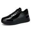 Glossy trendy personalized low-top board shoes, new large-size thick-soled wear-resistant youth sports and leisure men's shoes in autumn and winter