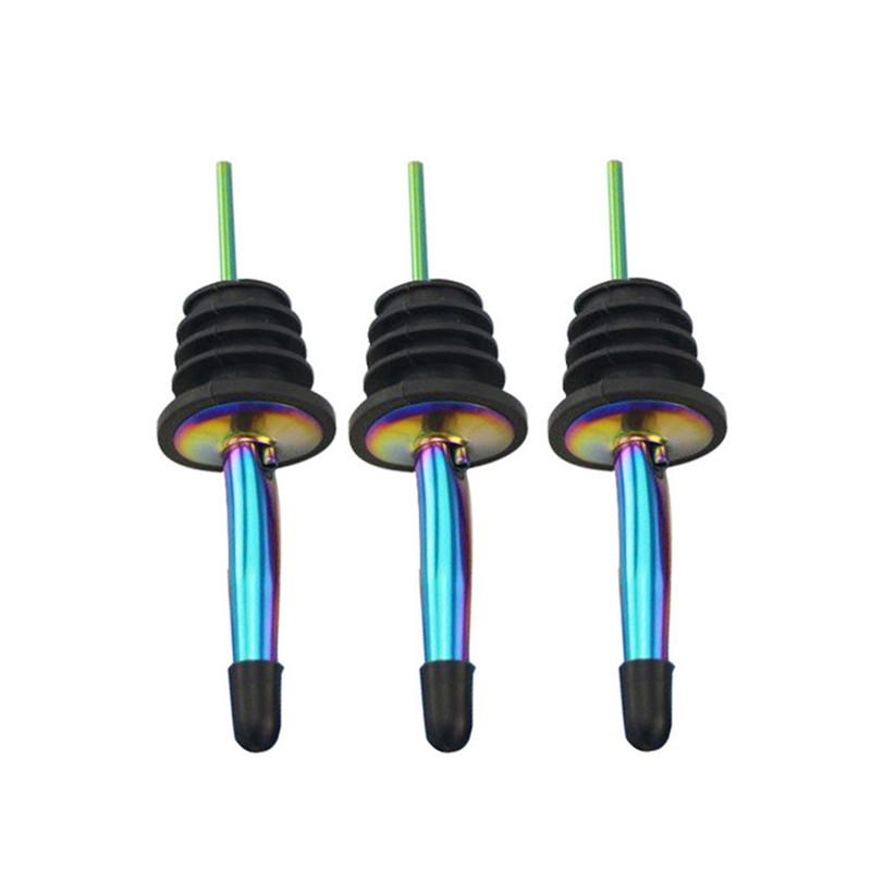 Stainless Steel Wine Pourer Stopper Alcohol Liquor Spouts Bottle Dispenser Wine Bottle Stopper with Cap Wine Accessories